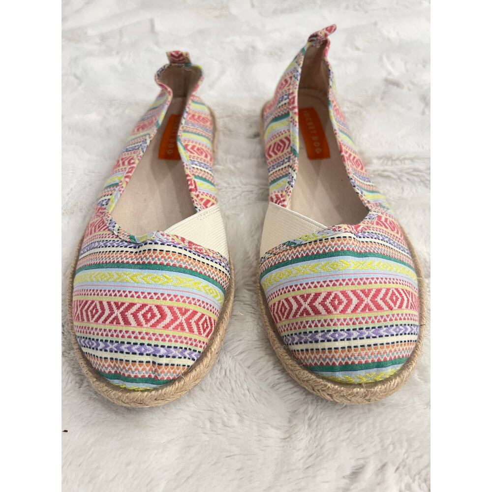 New ROCKET DOG Aztec Striped Slip On Shoes Women's Size 7.5 Jute Flats Gem C409